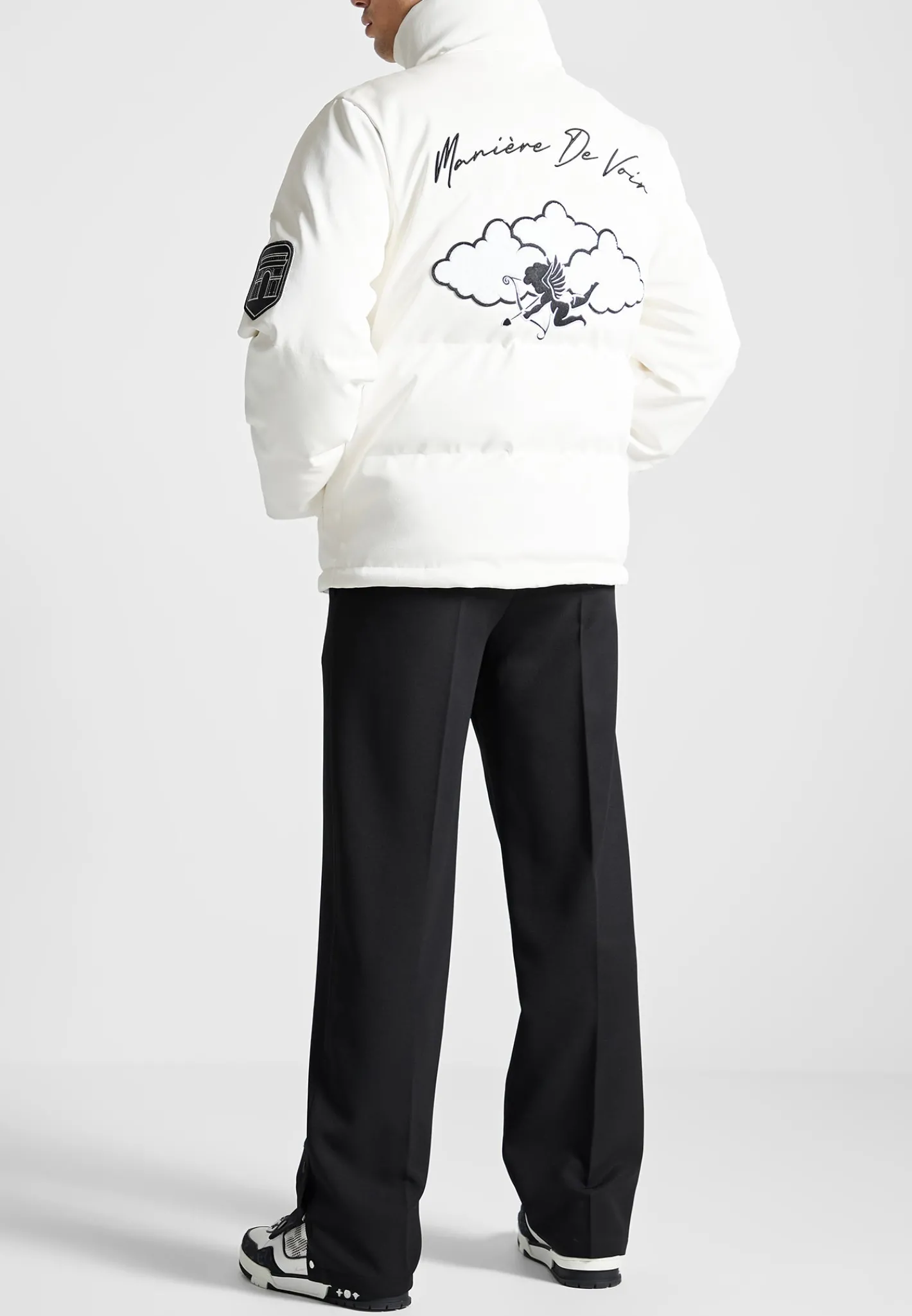 Vegan Leather Varsity Puffer Jacket -^Manière De Voir Online