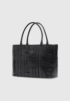 Vegan Leather Woven Tote Bag -^Manière De Voir Discount