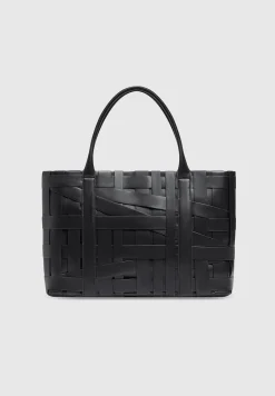 Vegan Leather Woven Tote Bag -^Manière De Voir Discount
