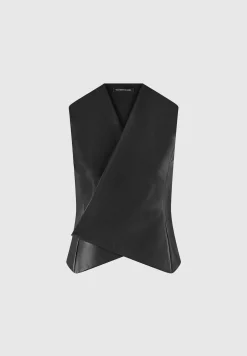 Vegan Leather Wrap Waistcoat -^Manière De Voir Outlet
