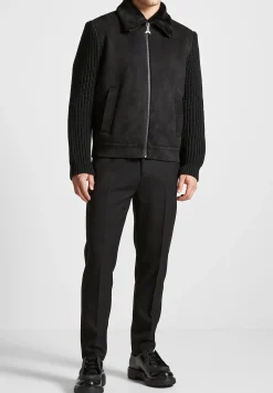 Vegan Suede Shearling & Knit Jacket -^Manière De Voir Online