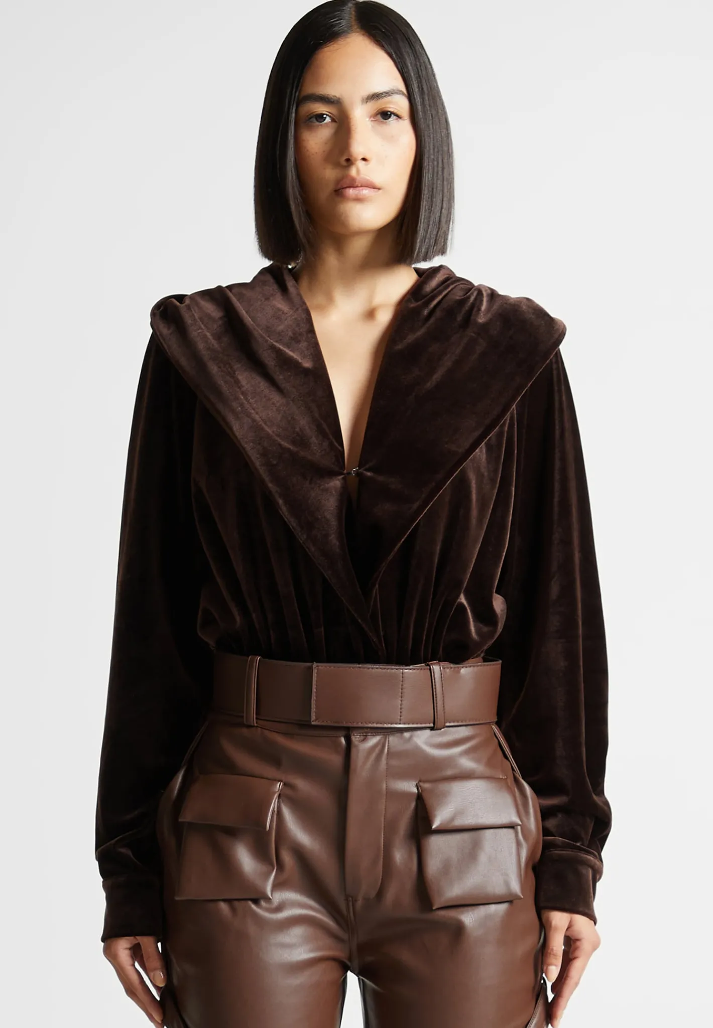 Velour Hooded Bodysuit -^Manière De Voir Discount