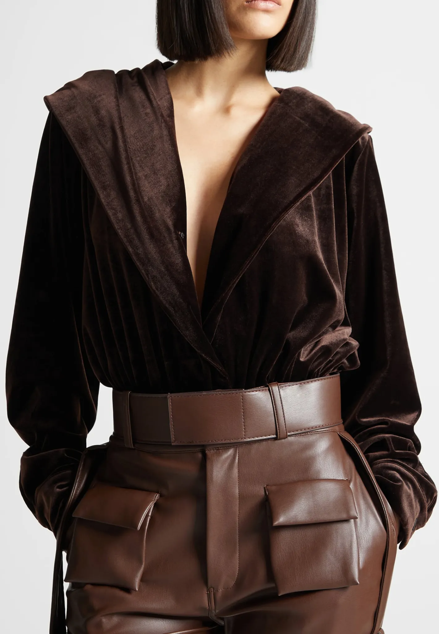 Velour Hooded Bodysuit -^Manière De Voir Discount