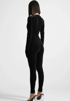 Velour Jumpsuit with Gloves -^Manière De Voir Online