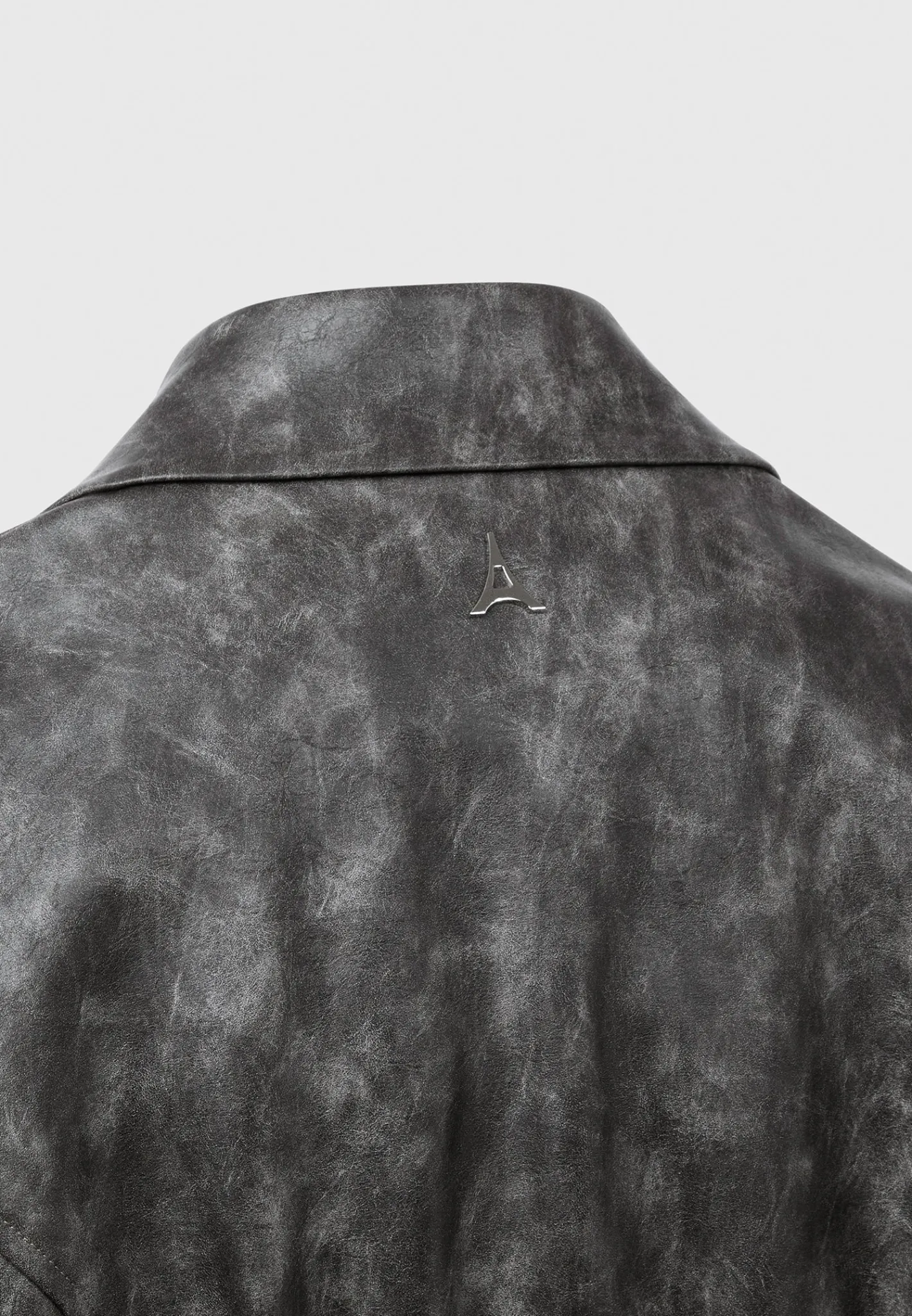 Vintage Double Breasted Vegan Leather Blazer Dress -^Manière De Voir New