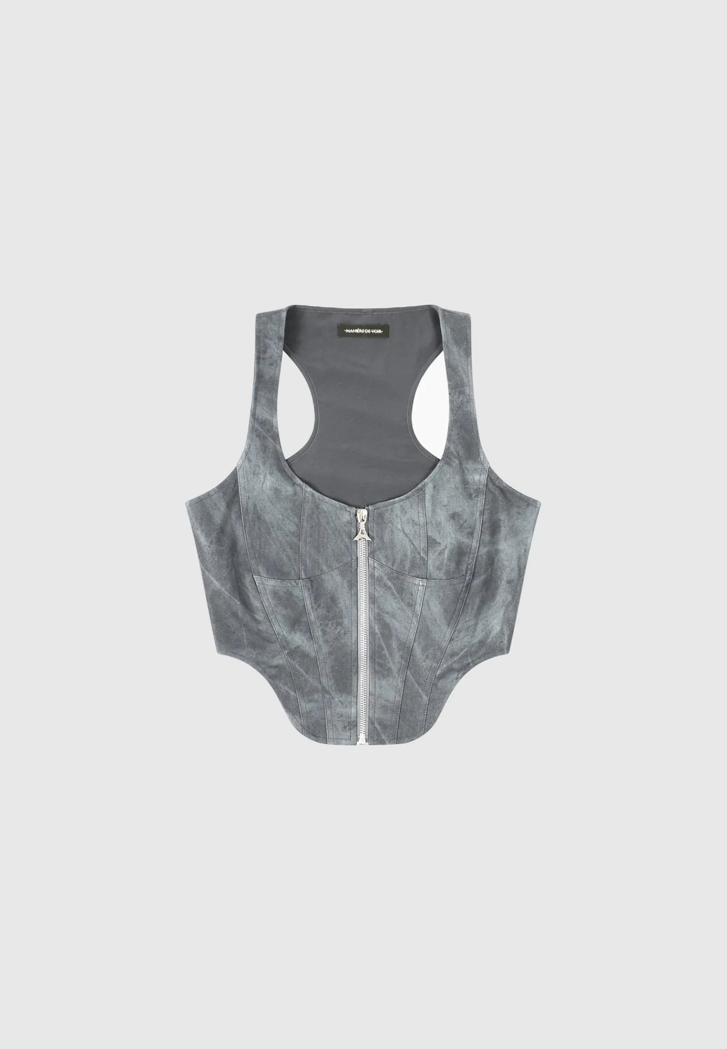 Vintage Marble Leather Corset Top - Washed^Manière De Voir Clearance