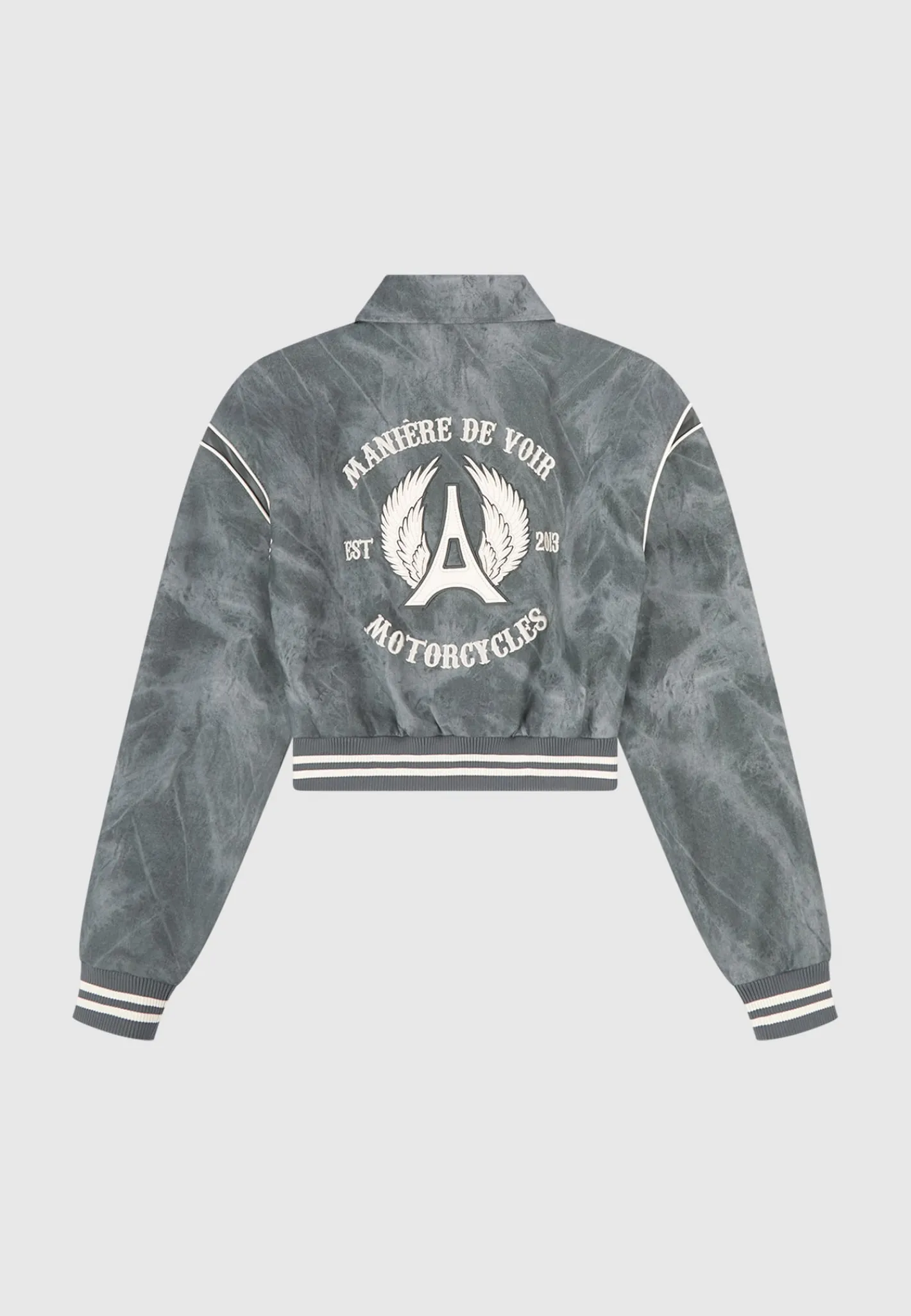 Vintage Marble Leather Varsity Jacket - Washed^Manière De Voir Hot
