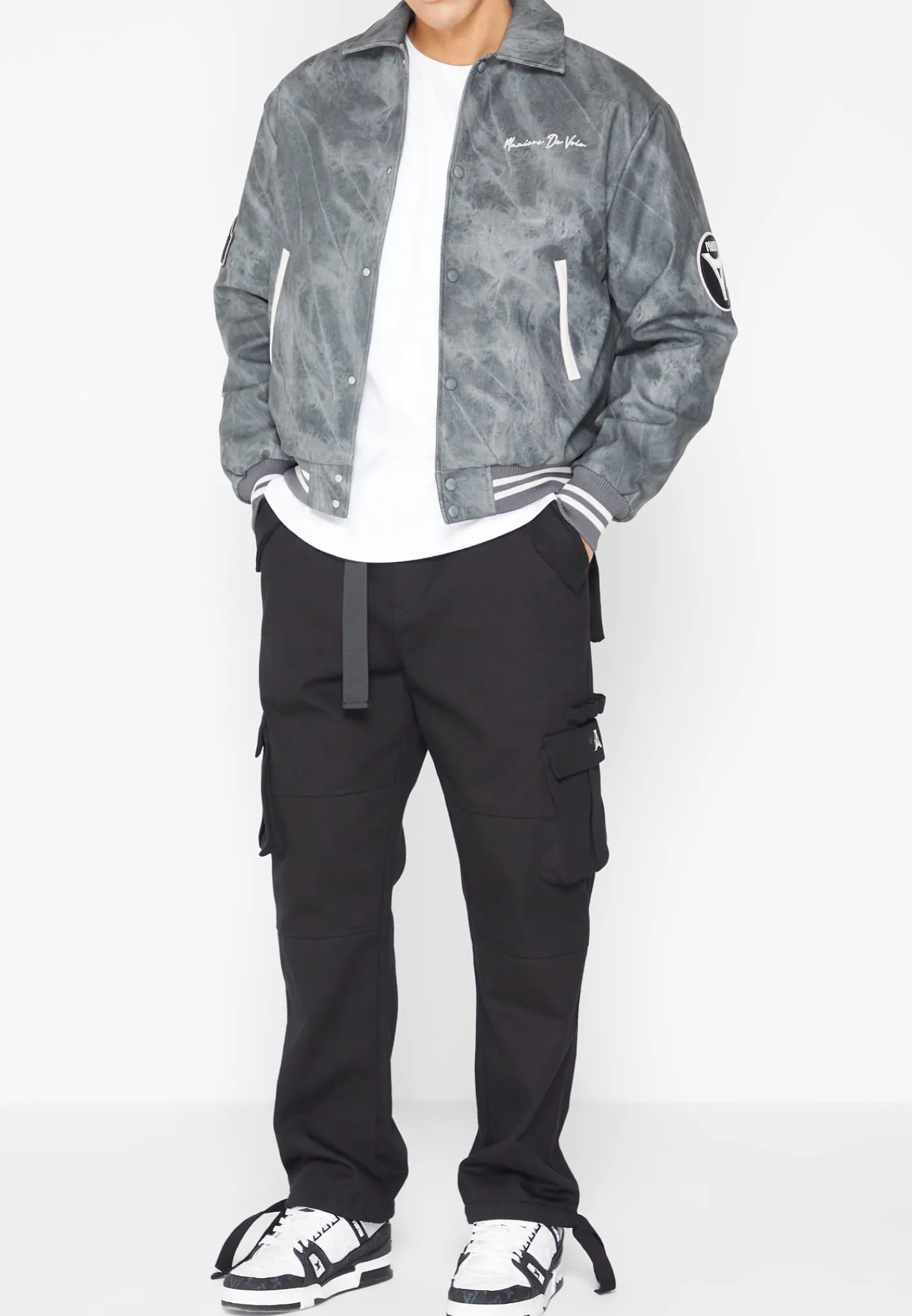 Vintage Marble Varsity Jacket -^Manière De Voir Clearance