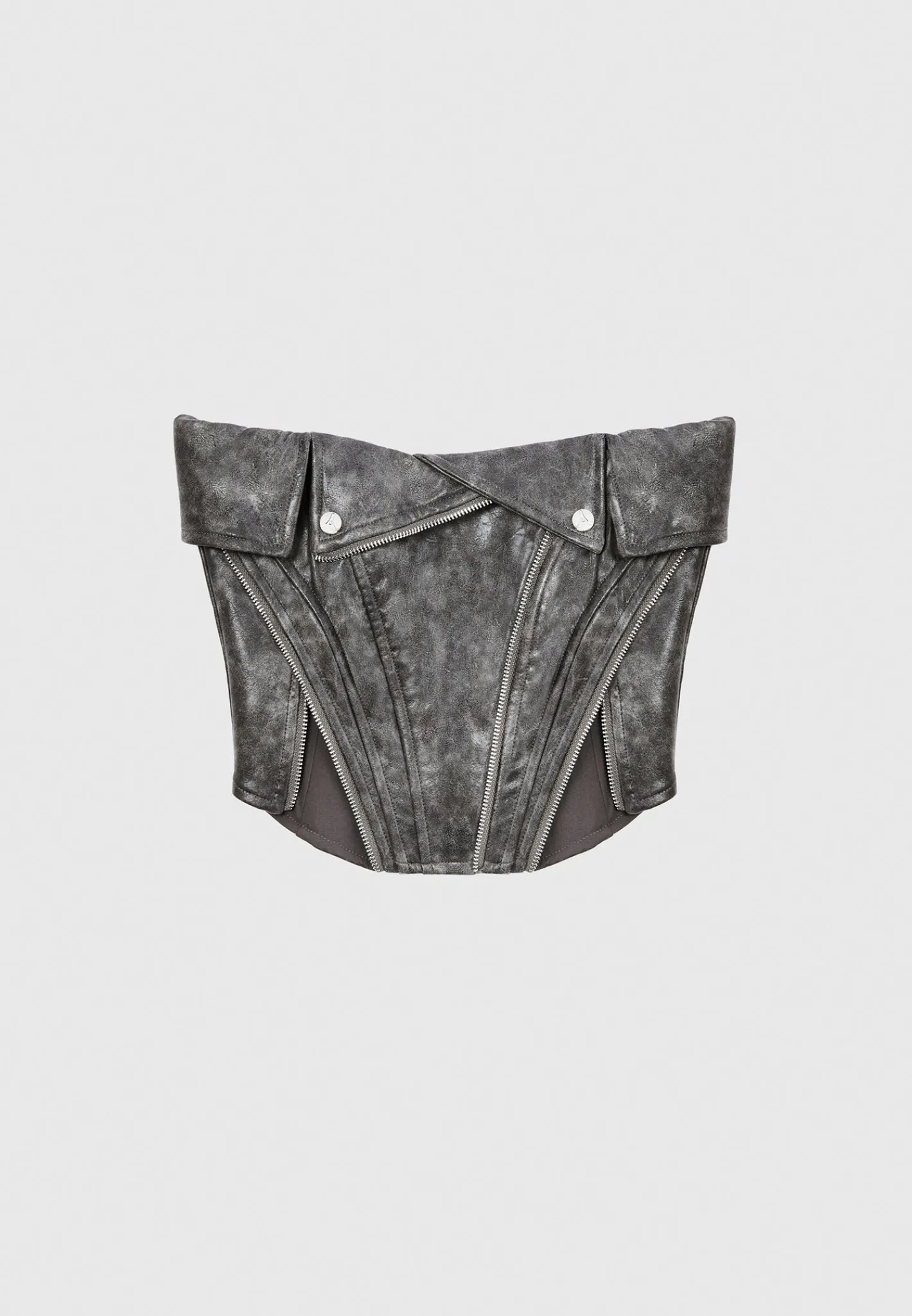 Vintage Vegan Leather Biker Corset -^Manière De Voir Sale