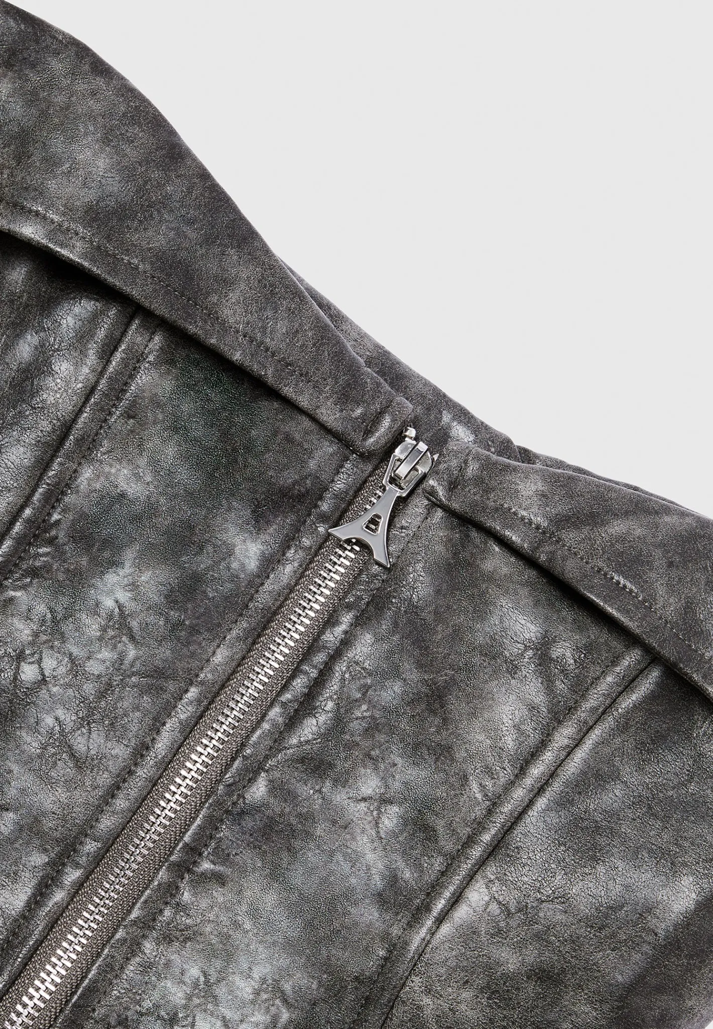 Vintage Vegan Leather Biker Corset -^Manière De Voir Sale