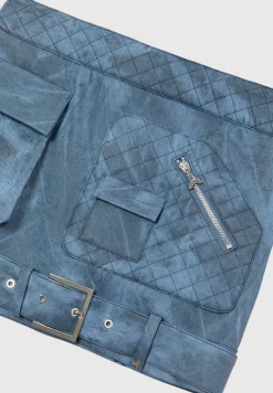 Vintage Vegan Leather Cargo Mini Skirt -^Manière De Voir Sale