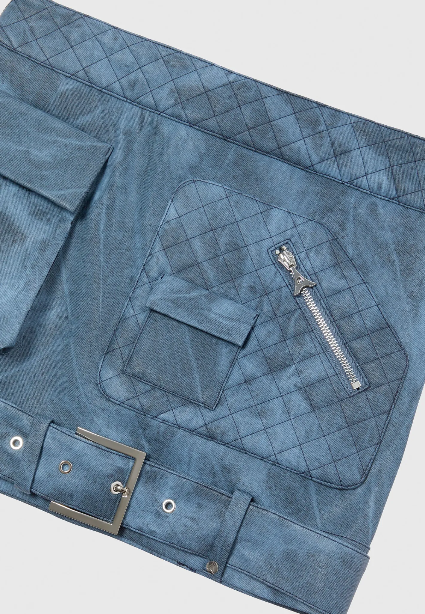 Vintage Vegan Leather Cargo Mini Skirt -^Manière De Voir Sale