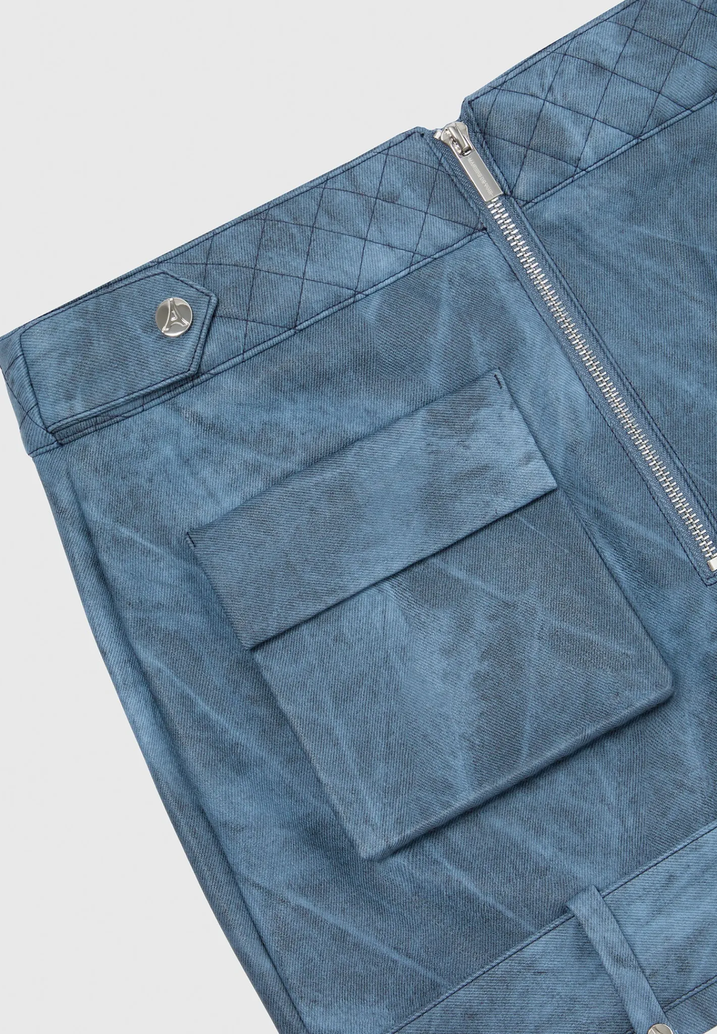 Vintage Vegan Leather Cargo Mini Skirt -^Manière De Voir Sale