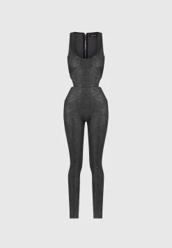 Vintage Vegan Leather Corset Jumpsuit -^Manière De Voir Outlet