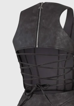 Vintage Vegan Leather Corset Jumpsuit -^Manière De Voir Outlet