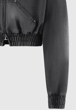 Washed Denim Jersey Hoodie - Washed Black^Manière De Voir Hot
