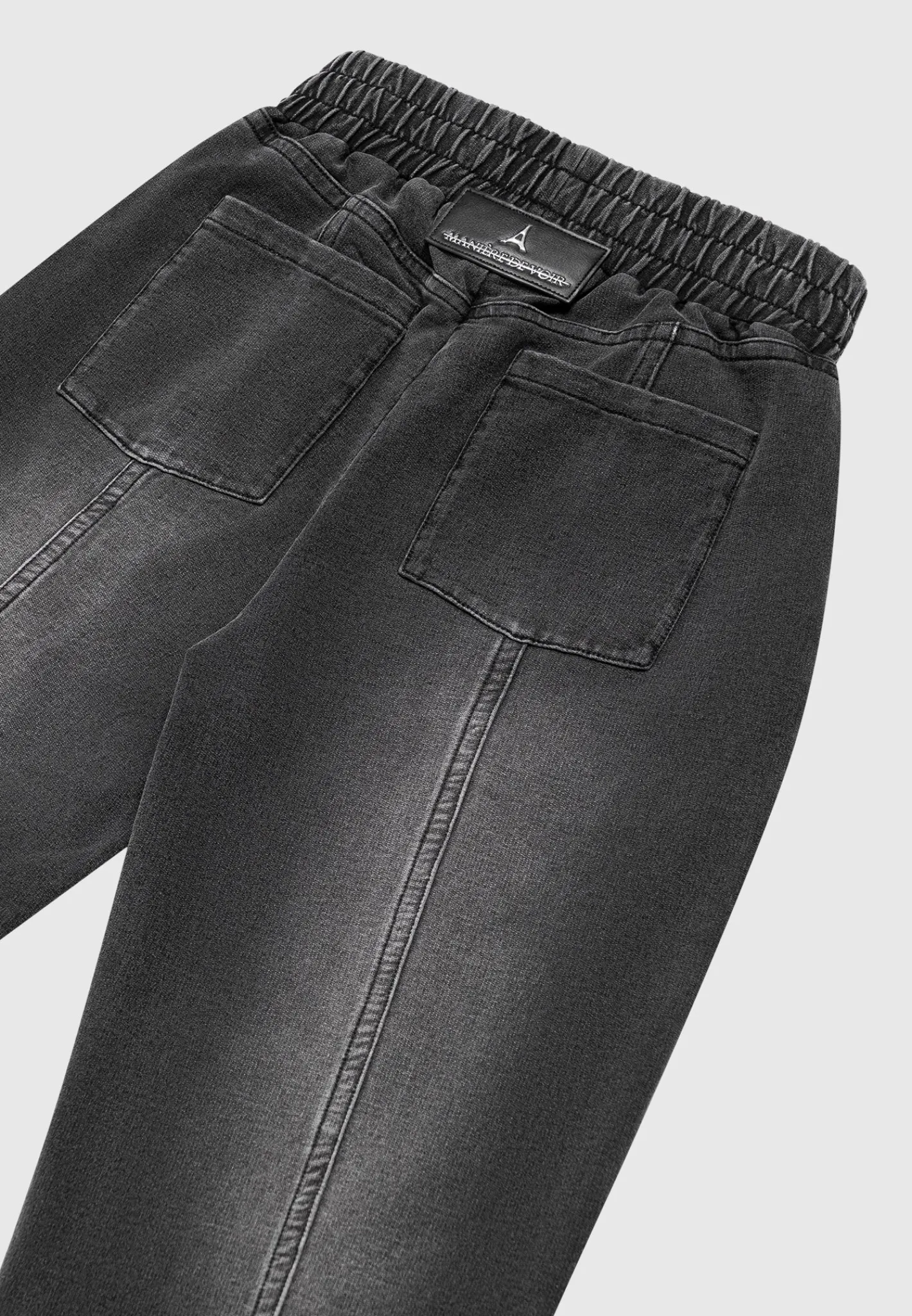 Washed Denim Jersey Joggers - Washed Black^Manière De Voir Outlet