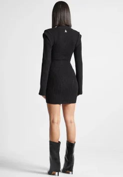 Wide Shoulder Knitted Contour Mini Dress -^Manière De Voir Sale