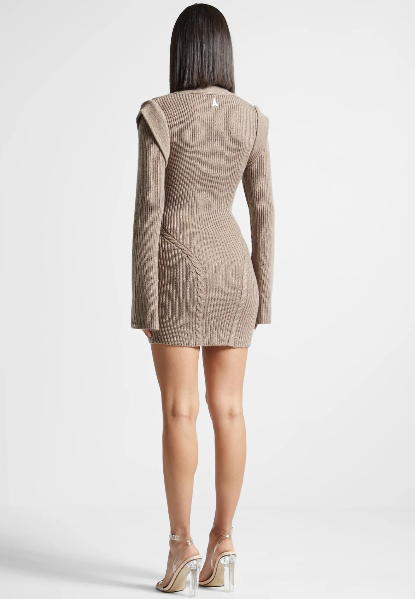 Wide Shoulder Knitted Contour Mini Dress -^Manière De Voir New