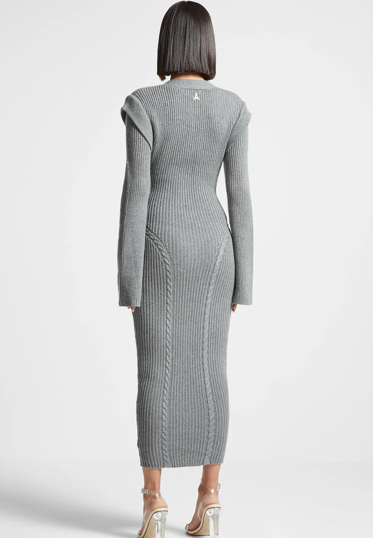 Wide Shoulder Knitted Midaxi Dress -^Manière De Voir New