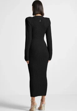 Wide Shoulder Knitted Midaxi Dress -^Manière De Voir Hot