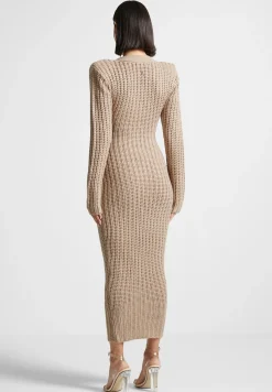 Wide Shoulder Knitted Midaxi Dress -^Manière De Voir Outlet