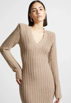 Wide Shoulder Knitted Midaxi Dress -^Manière De Voir Outlet