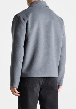 Wool Blend Boxy Jacket - Steel^Manière De Voir Outlet