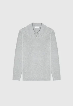 Wool Blend Knit Revere Long Sleeve Jumper -^Manière De Voir New