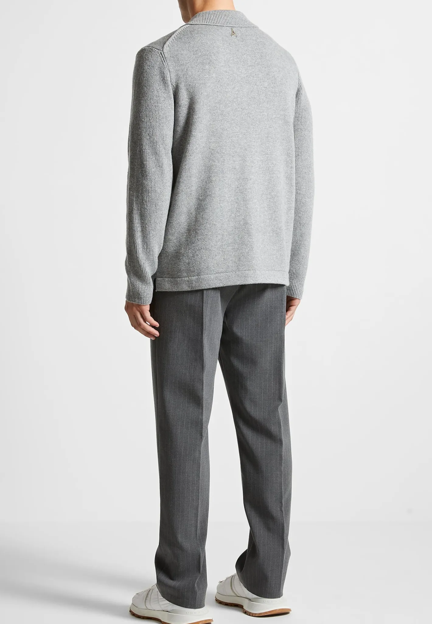Wool Blend Knit Revere Long Sleeve Jumper -^Manière De Voir New