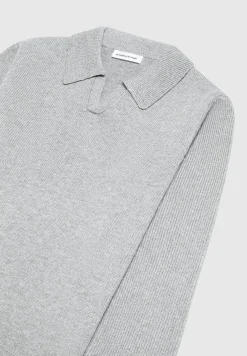Wool Blend Knit Revere Long Sleeve Jumper -^Manière De Voir New
