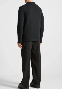 Wool Blend Knit Revere Long Sleeve Jumper -^Manière De Voir New