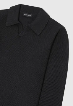Wool Blend Knit Revere Long Sleeve Jumper -^Manière De Voir New