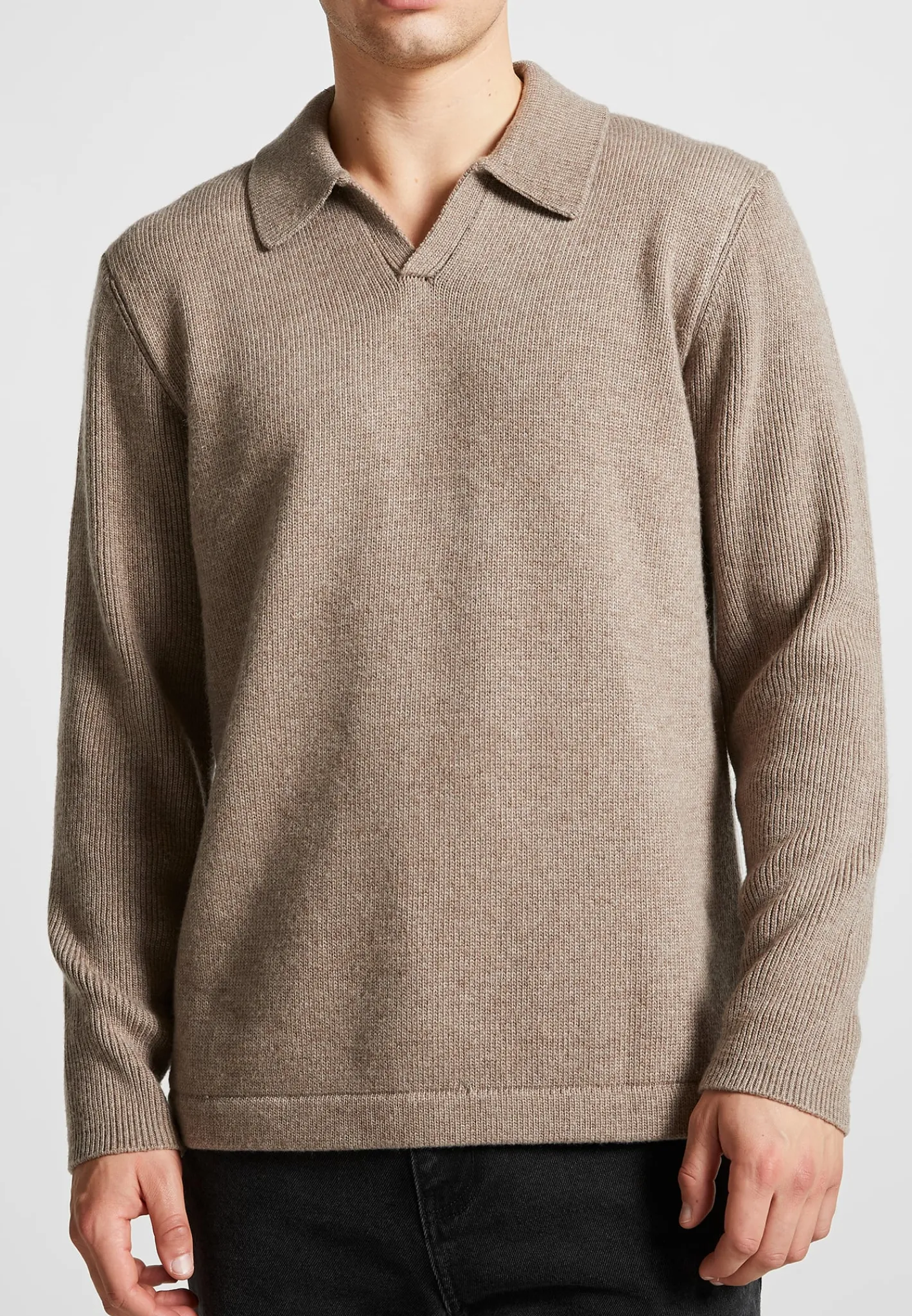 Wool Blend Knit Revere Long Sleeve Jumper -^Manière De Voir Online