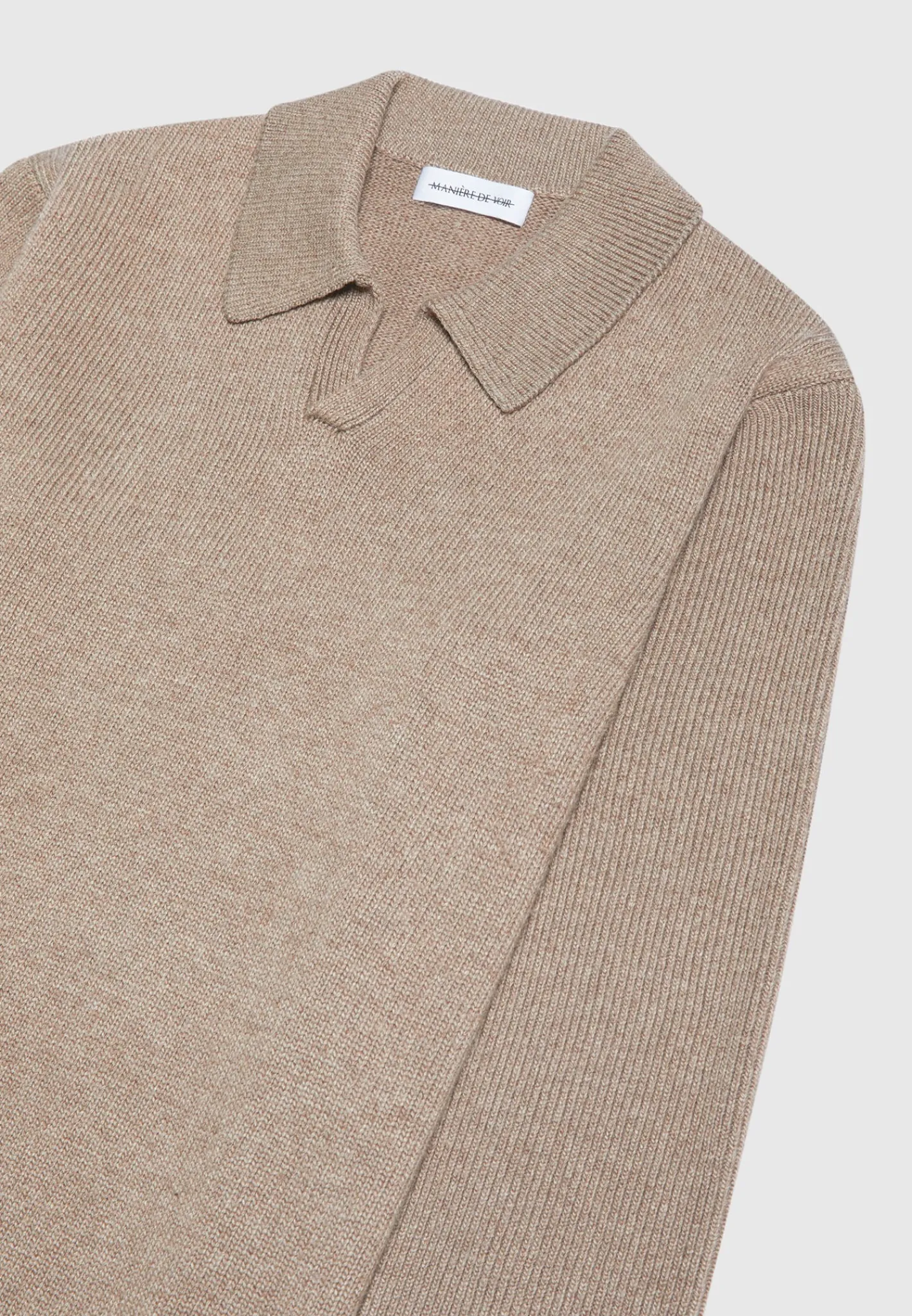 Wool Blend Knit Revere Long Sleeve Jumper -^Manière De Voir Online
