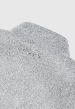 Wool Blend Marl Bomber Jacket - Light Grey^Manière De Voir Sale