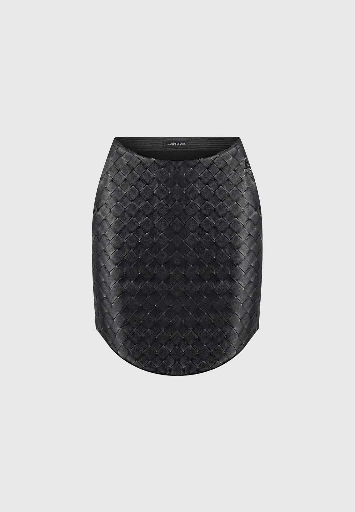 Woven Leather Dipped Waist Mini Skirt -^Manière De Voir Online