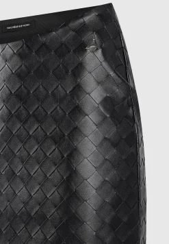 Woven Leather Dipped Waist Mini Skirt -^Manière De Voir Online