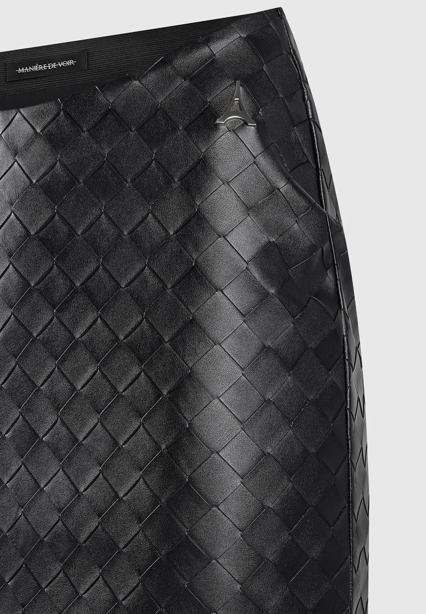 Woven Leather Dipped Waist Mini Skirt -^Manière De Voir Online