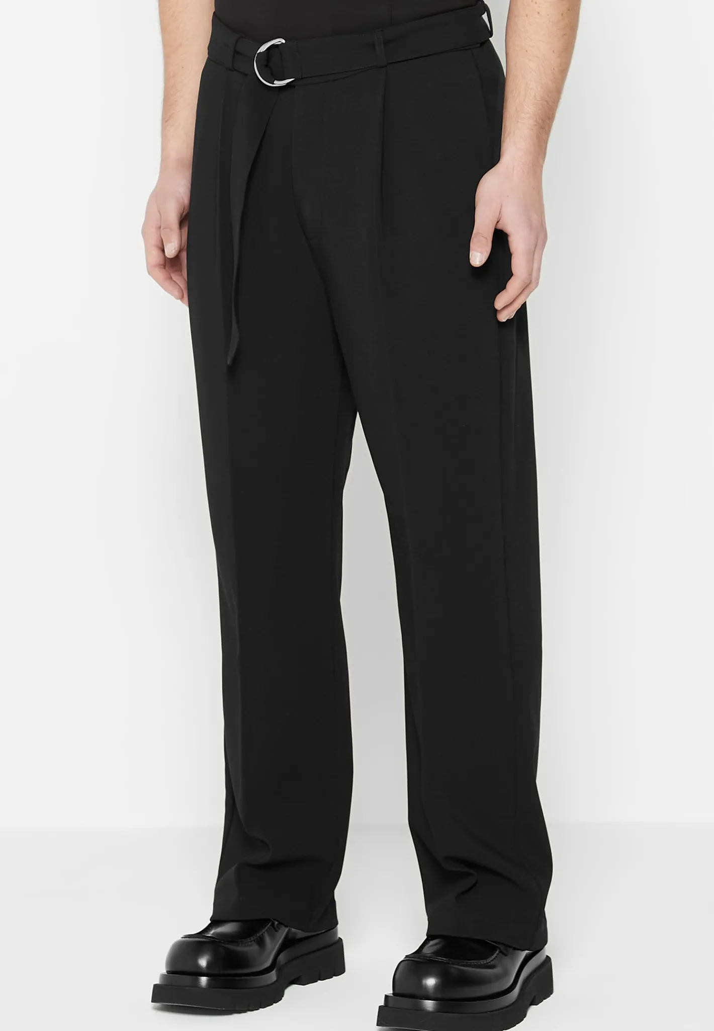 Woven Trousers With Belt -^Manière De Voir New