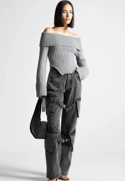 Zip Detail Knit Bandeau Top -^Manière De Voir Discount