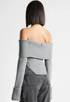 Zip Detail Knit Bandeau Top -^Manière De Voir Discount
