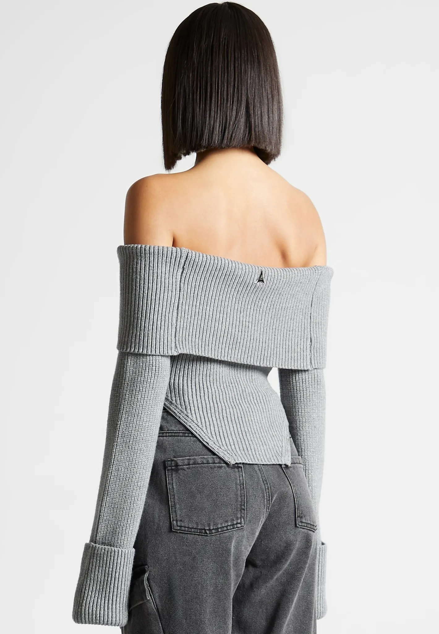 Zip Detail Knit Bandeau Top -^Manière De Voir Discount