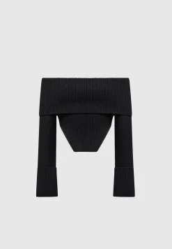 Zip Detail Knit Bandeau Top -^Manière De Voir New