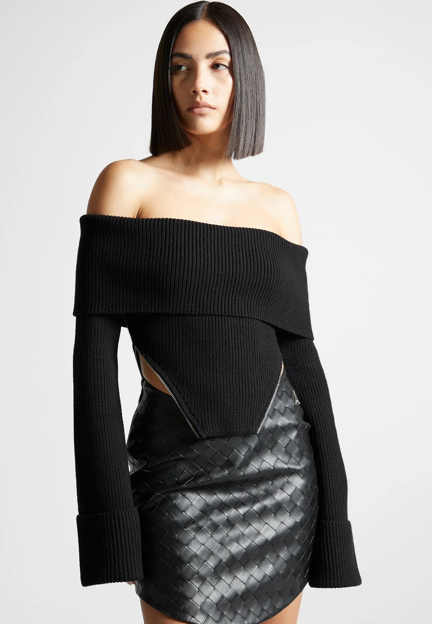 Zip Detail Knit Bandeau Top -^Manière De Voir New