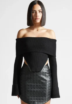 Zip Detail Knit Bandeau Top -^Manière De Voir New