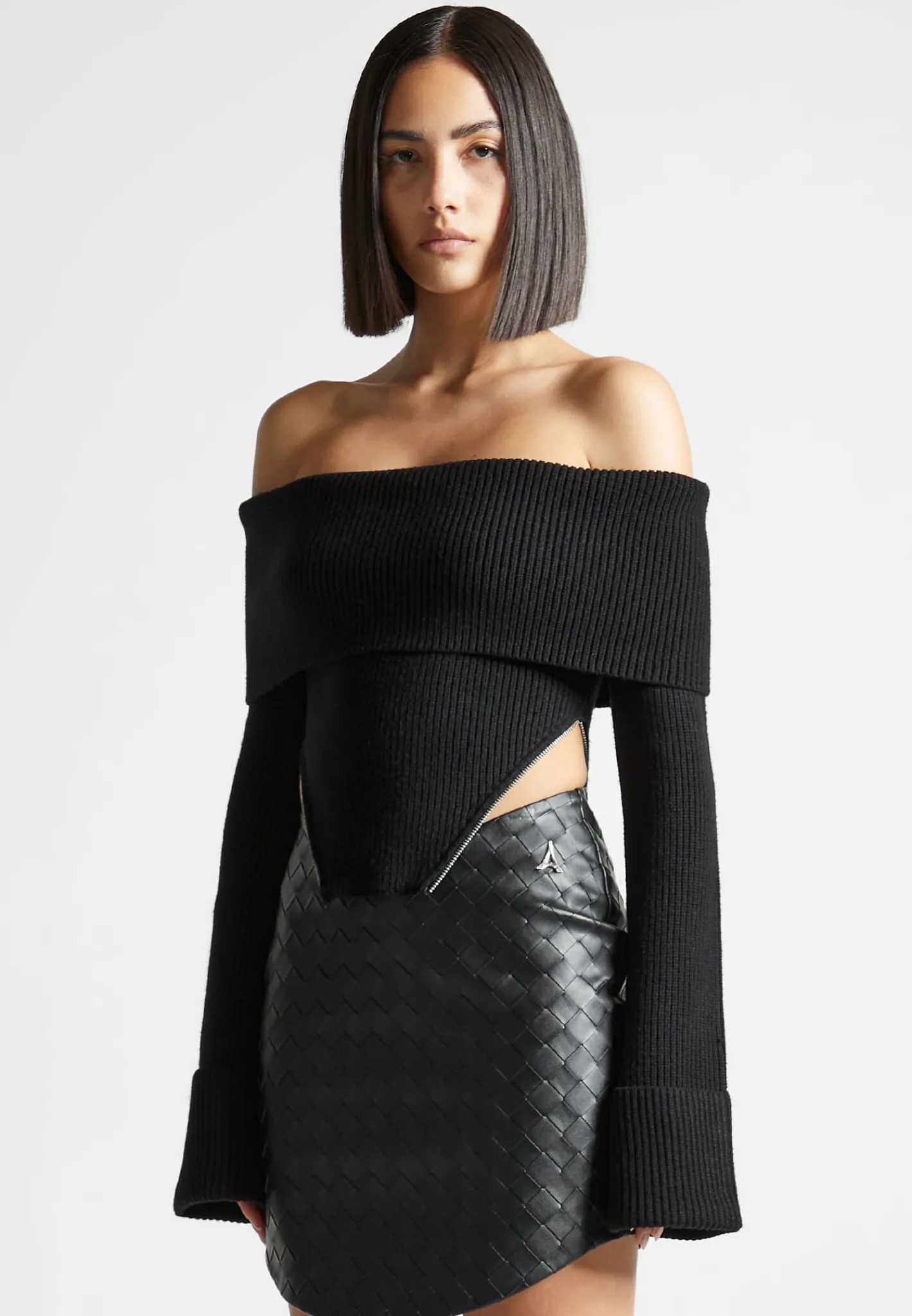 Zip Detail Knit Bandeau Top -^Manière De Voir New
