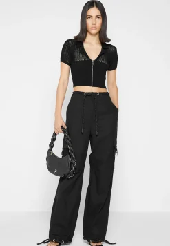 Zip Front Knitted Crop Top -^Manière De Voir Discount